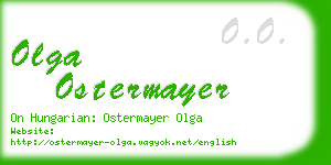 olga ostermayer business card